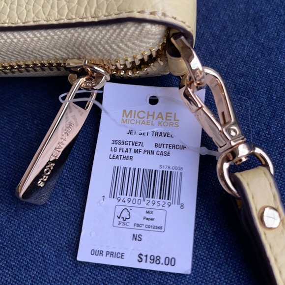 Michael Kors Jet Set Travel Lg Flat Multifunctional Phone Case-Wristlet-Wallet - Picture 7 of 16